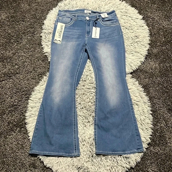 New! Bamboo Flare Jeans size 15/16 - Picture 1 of 11